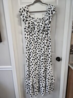 BeautyCurve X Lane Bryant Off The Shoulder High-low Polka Dot Dress, 18/20